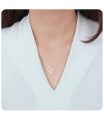 Letter U Silver Necklace SPE-5535